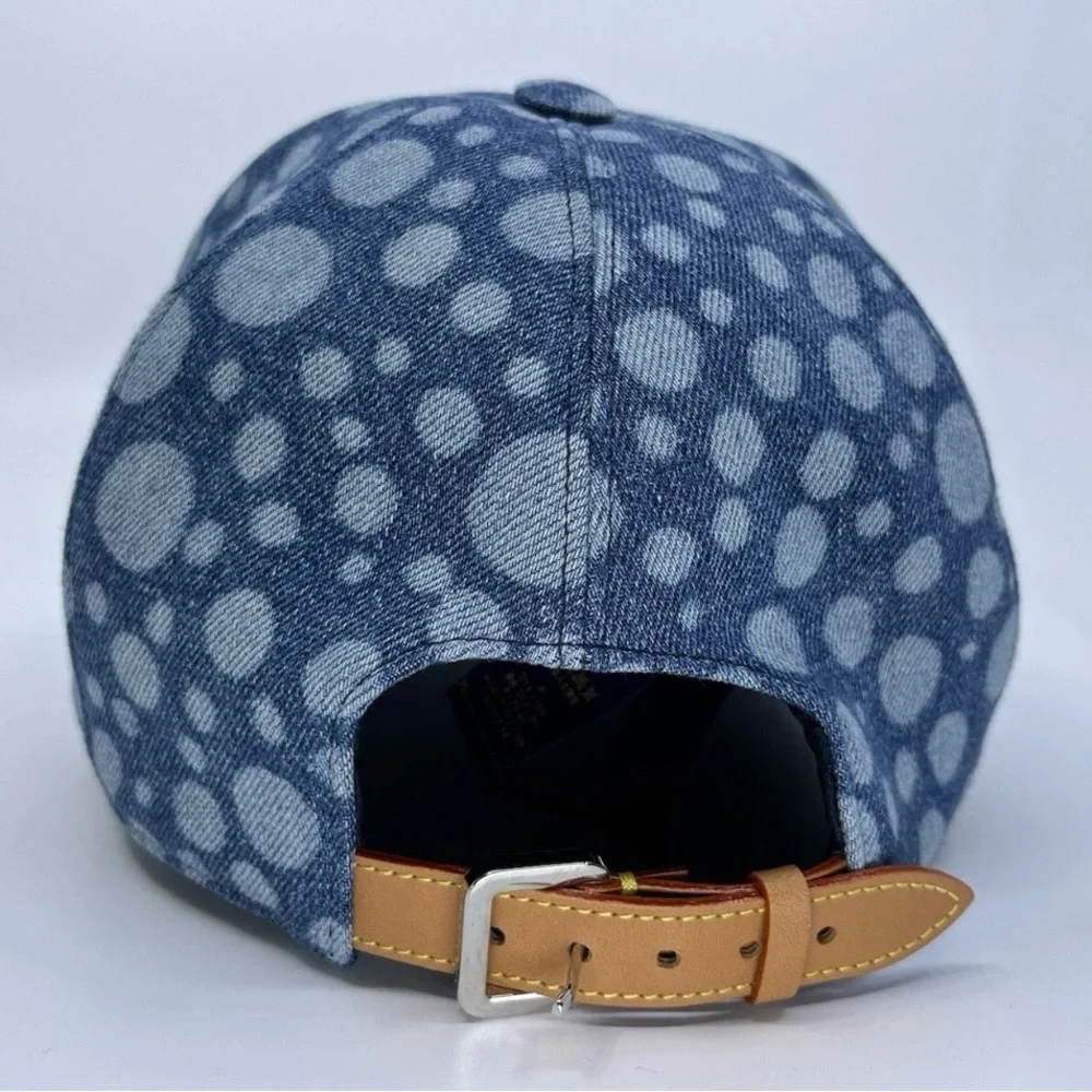 New Condition: Louis Vuitton x Yayoi Kusama Denim Cap with Dot Pattern - Picture 6 of 16